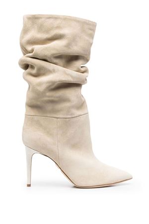 Beige calf leather suede ankle boots PARIS TEXAS | PX703XV003ANGORA